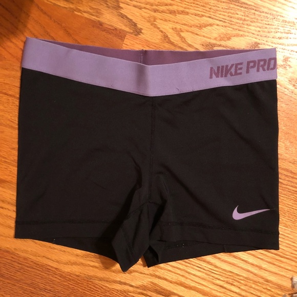 purple nike pro spandex